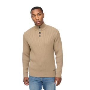 Crosshatch Mens Wellburys Chunky Knit Sweater / Taupe